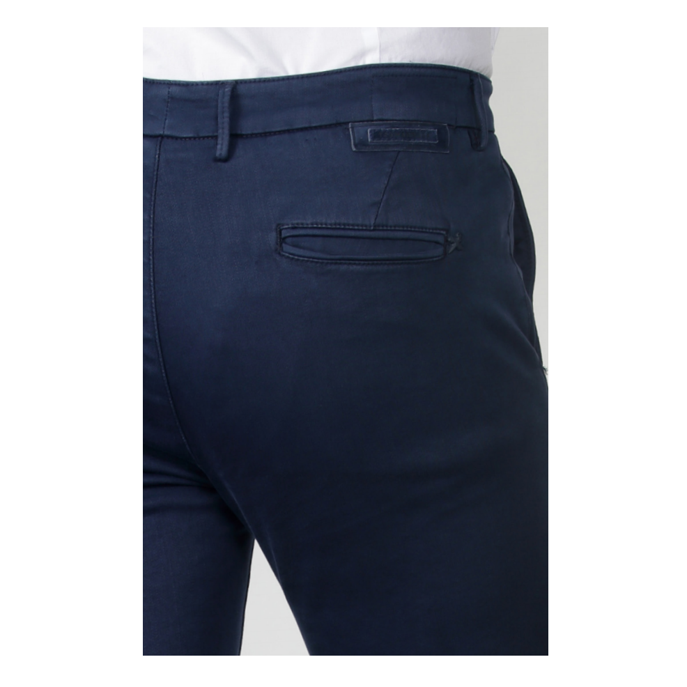 Tramarossa kelnės Luis slim. Denim Super strech. Navy blue (mėlyni). Chinos. - Image 4