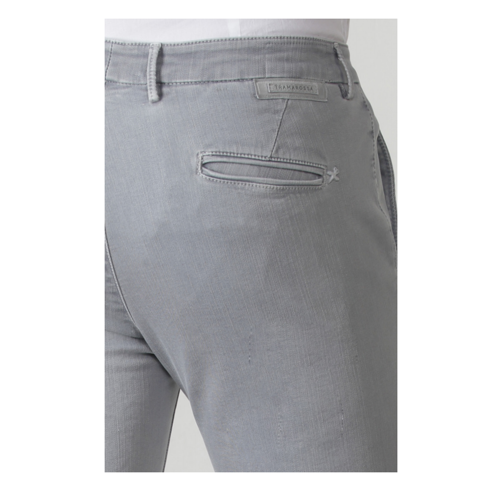 Tramarossa kelnės Luis slim. Denim Super strech. Sea foam (šviesiai pilki). Chinos. - Image 6