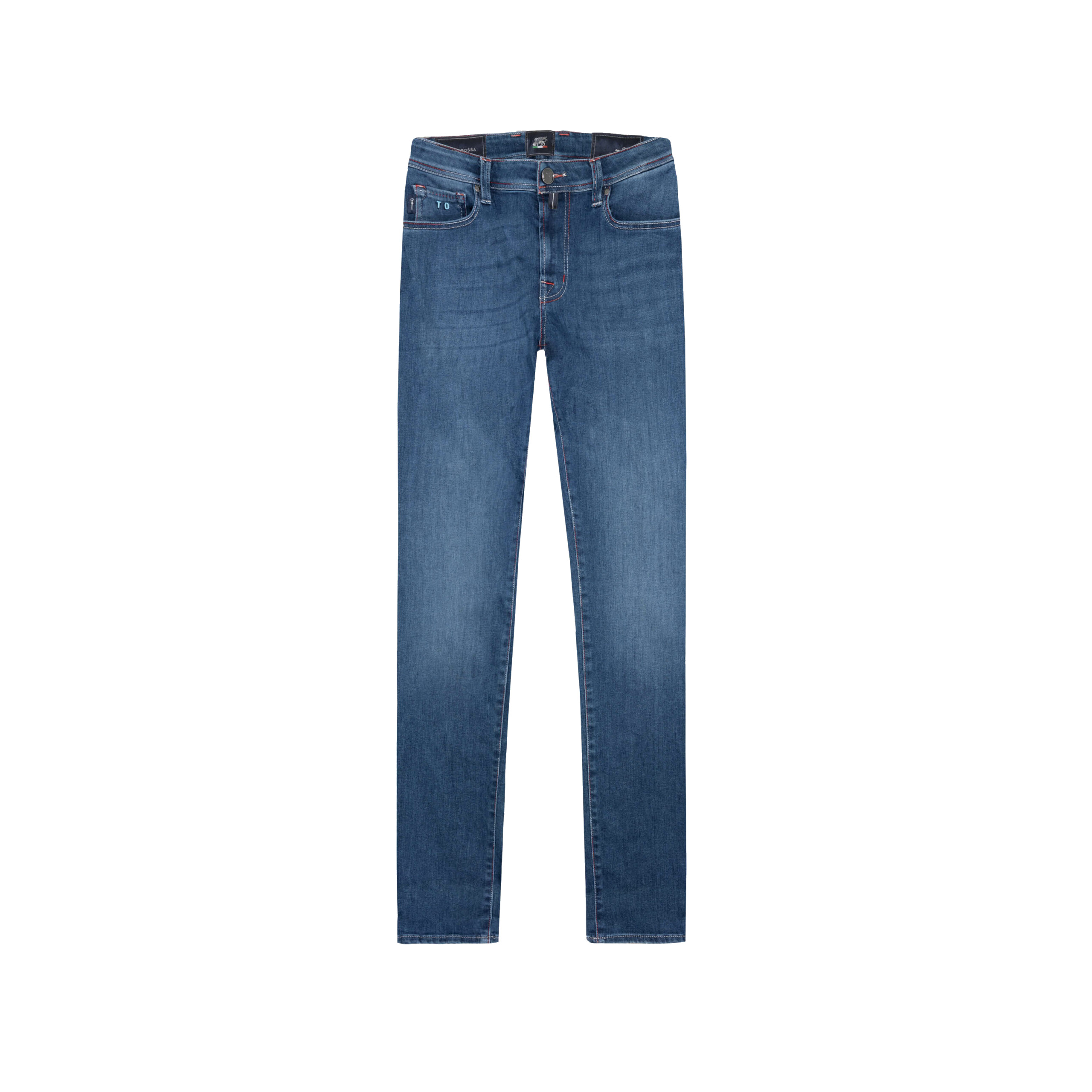 Tramarossa džinsai SS23 – LEONARDO ZIP SS – Coloured Stitch