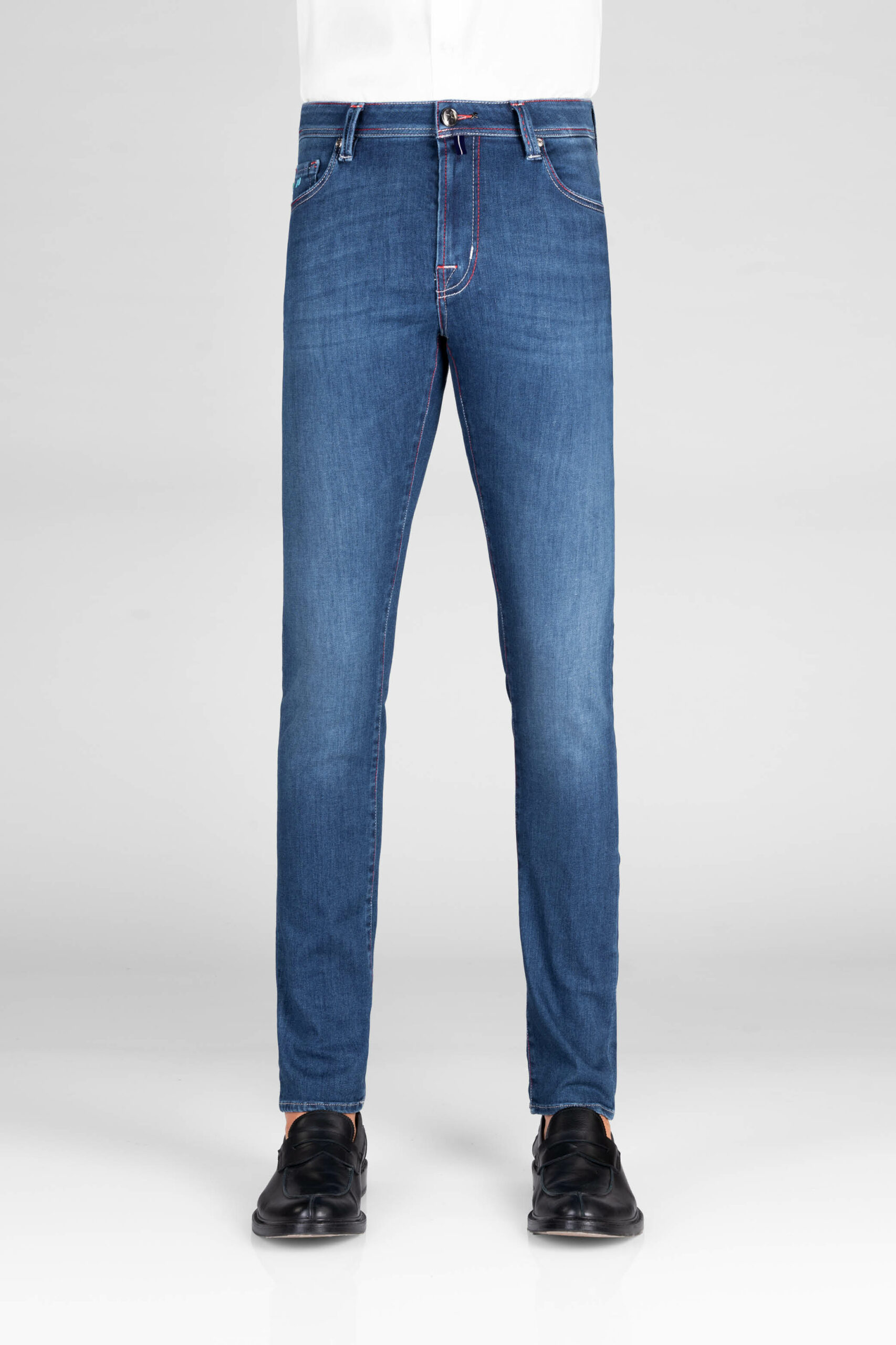 Tramarossa džinsai SS23 – LEONARDO ZIP SS – Coloured Stitch - Image 3