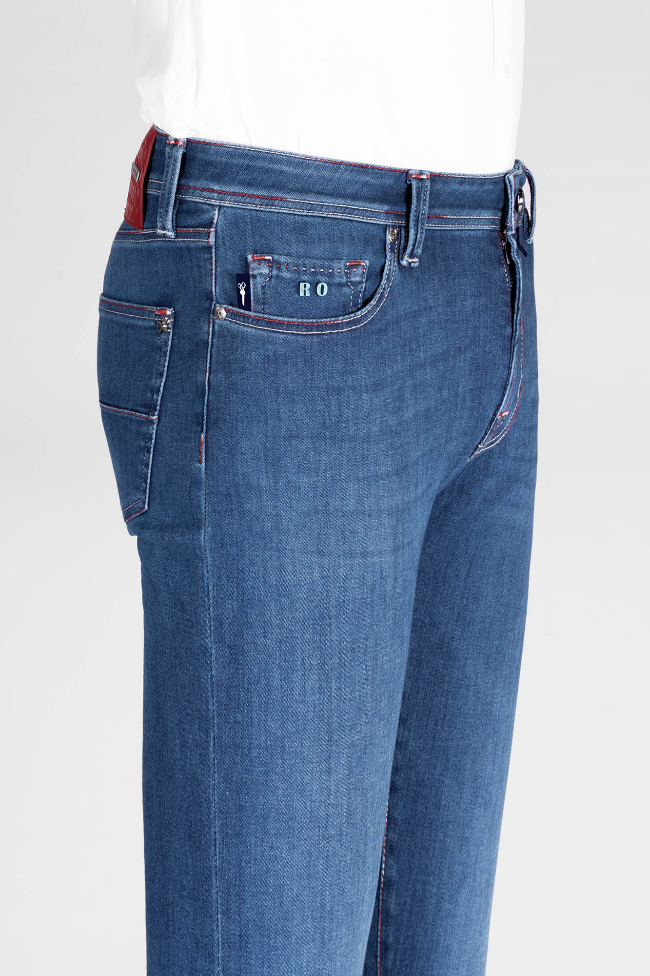 Tramarossa džinsai SS23 – LEONARDO ZIP SS – Coloured Stitch - Image 5
